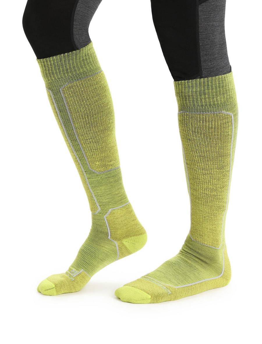 Shine / Ether Icebreaker Merino Ski+ Light Over the Calf Men's Socks | AU 1012KORI